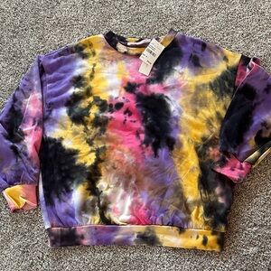 All in Favor Tie-Dye Sweatshirt - Purple, Yellow, Pink, Black